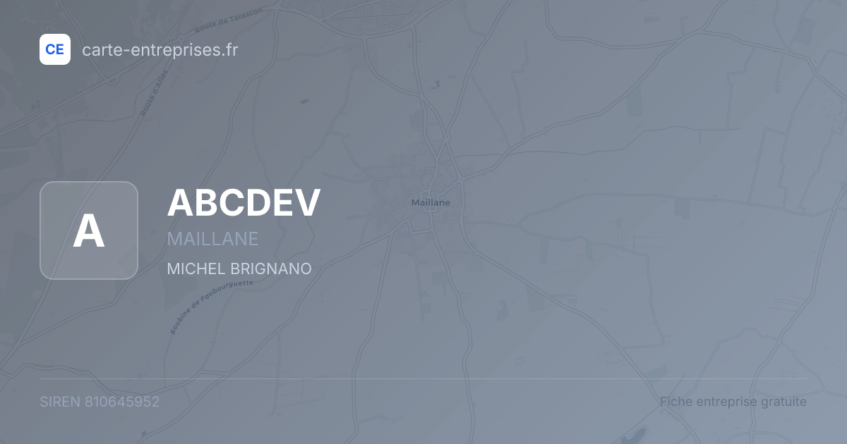 ABCDEV — 810645952 — fiche entreprise