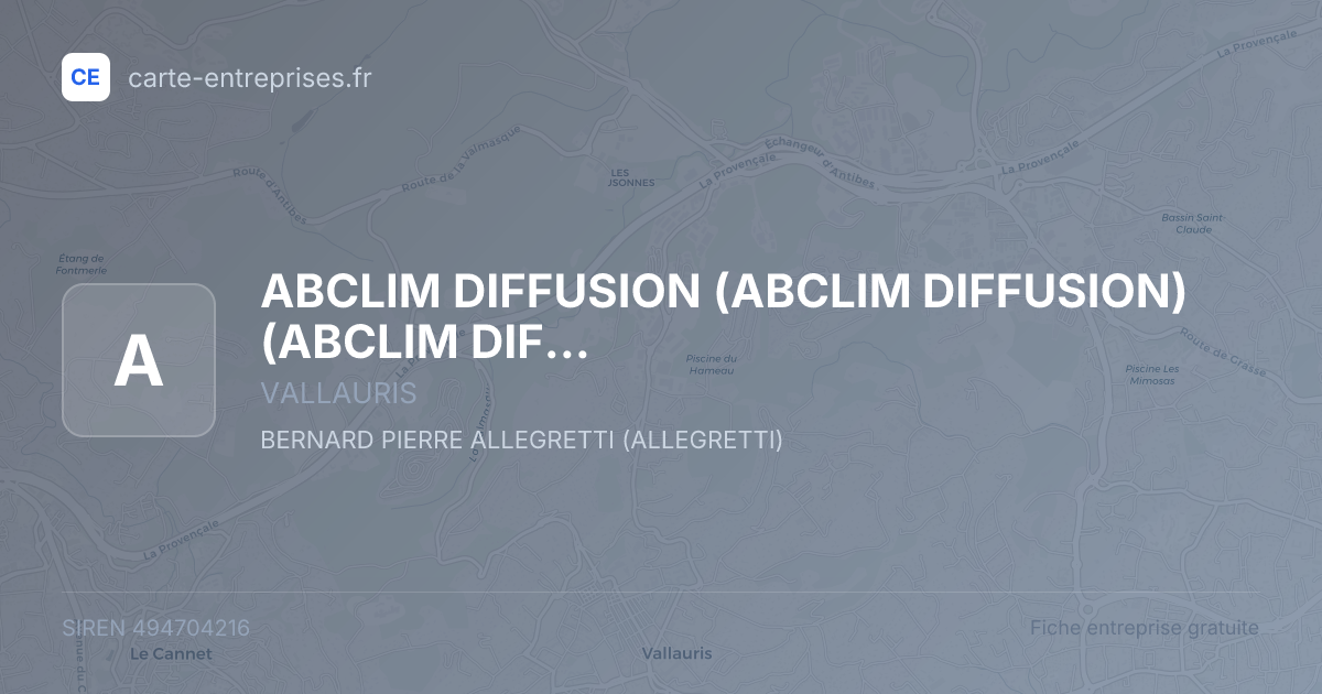 ABCLIM DIFFUSION (ABCLIM DIFFUSION) (ABCLIM DIFFUSION) — 494704216 — fiche entreprise