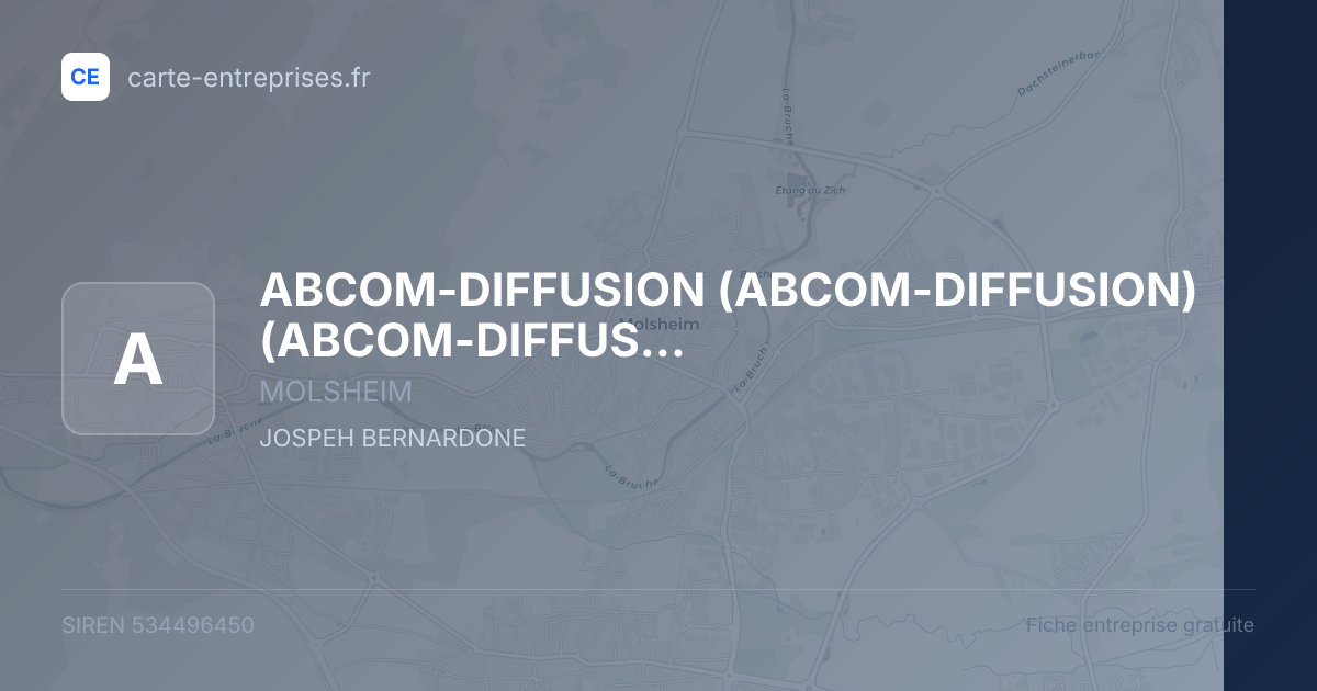 ABCOM-DIFFUSION (ABCOM-DIFFUSION) (ABCOM-DIFFUSION) — 534496450 — fiche entreprise