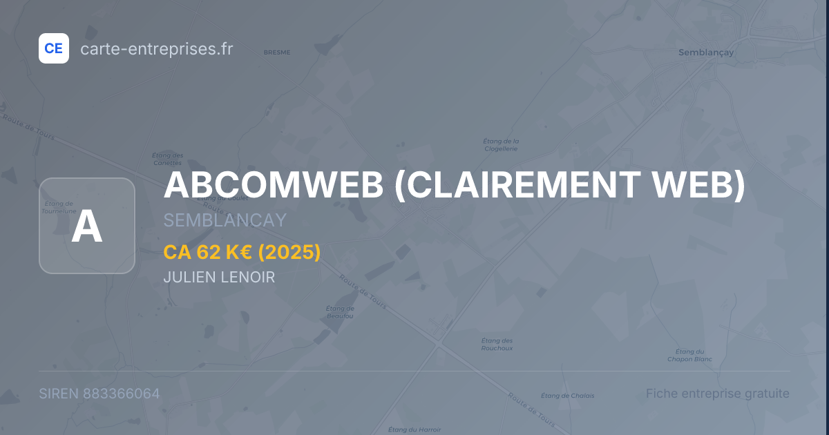 ABCOMWEB (CLAIREMENT WEB) — 883366064 — fiche entreprise
