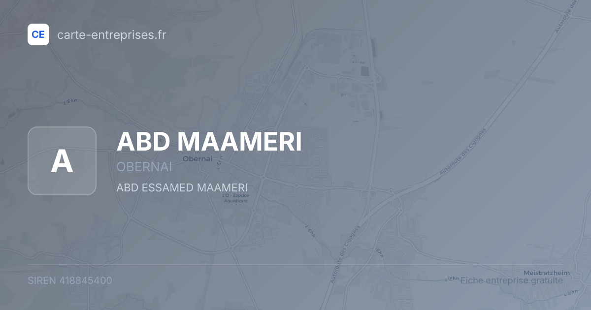 ABD MAAMERI — 418845400 — fiche entreprise