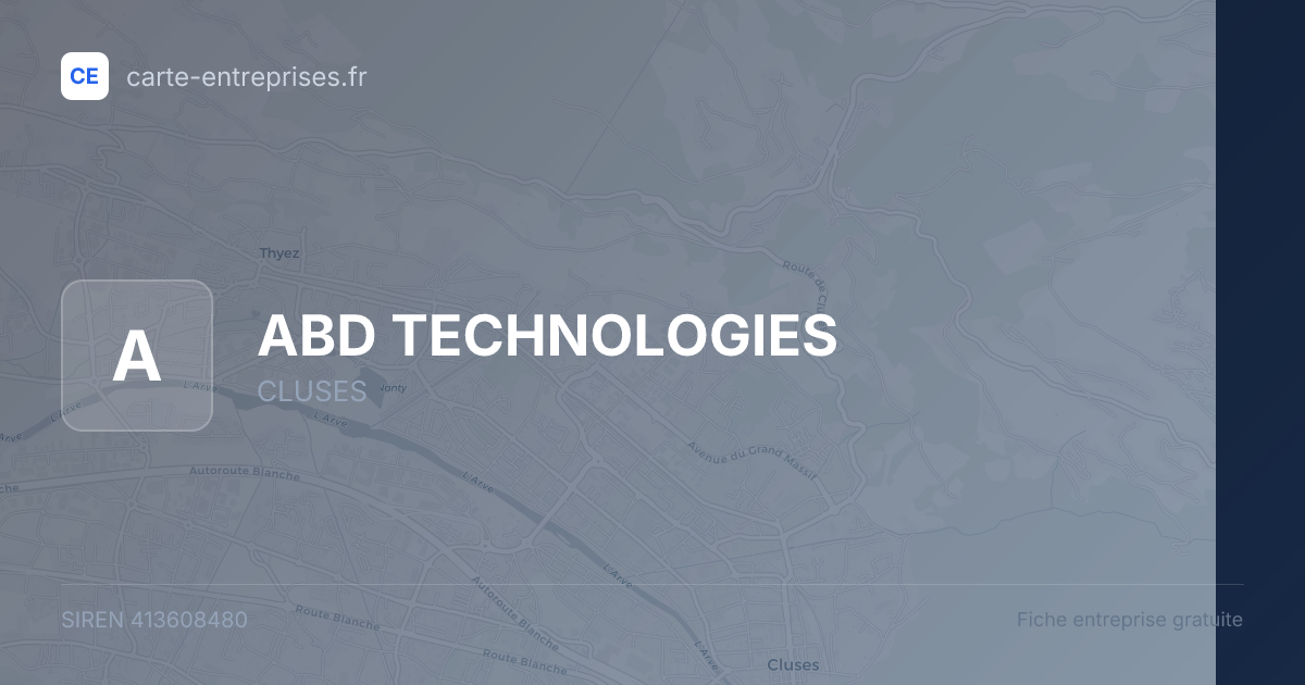 ABD TECHNOLOGIES — 413608480 — fiche entreprise