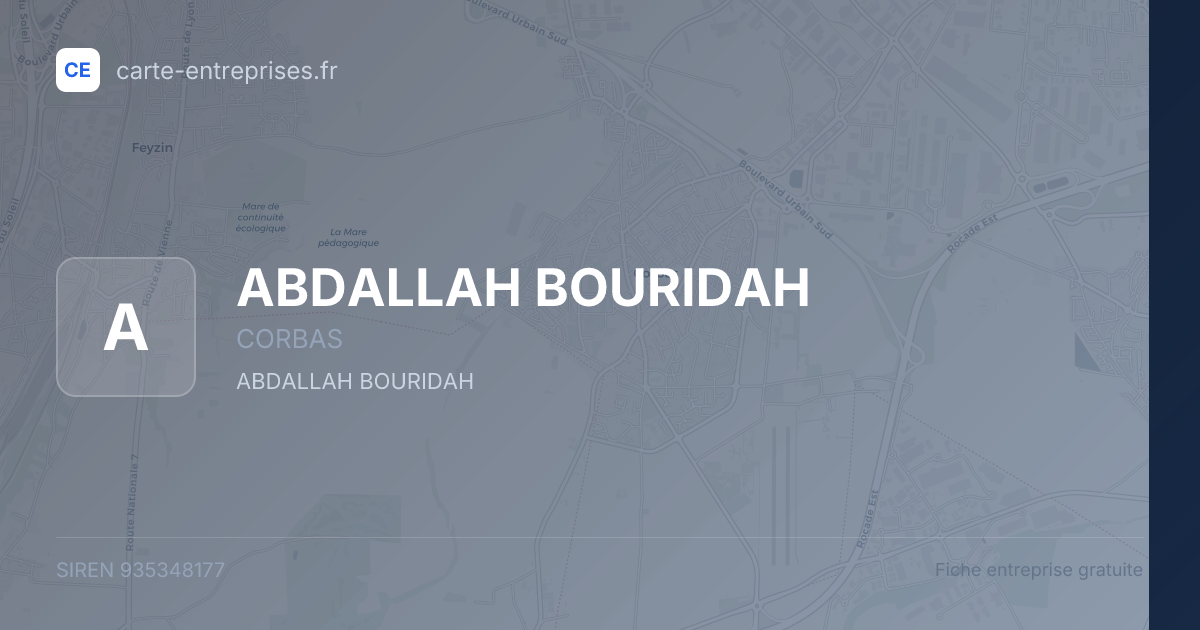 ABDALLAH BOURIDAH — 935348177 — fiche entreprise