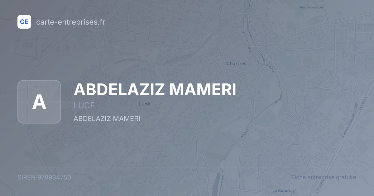ABDELAZIZ MAMERI — 978934750 — fiche entreprise