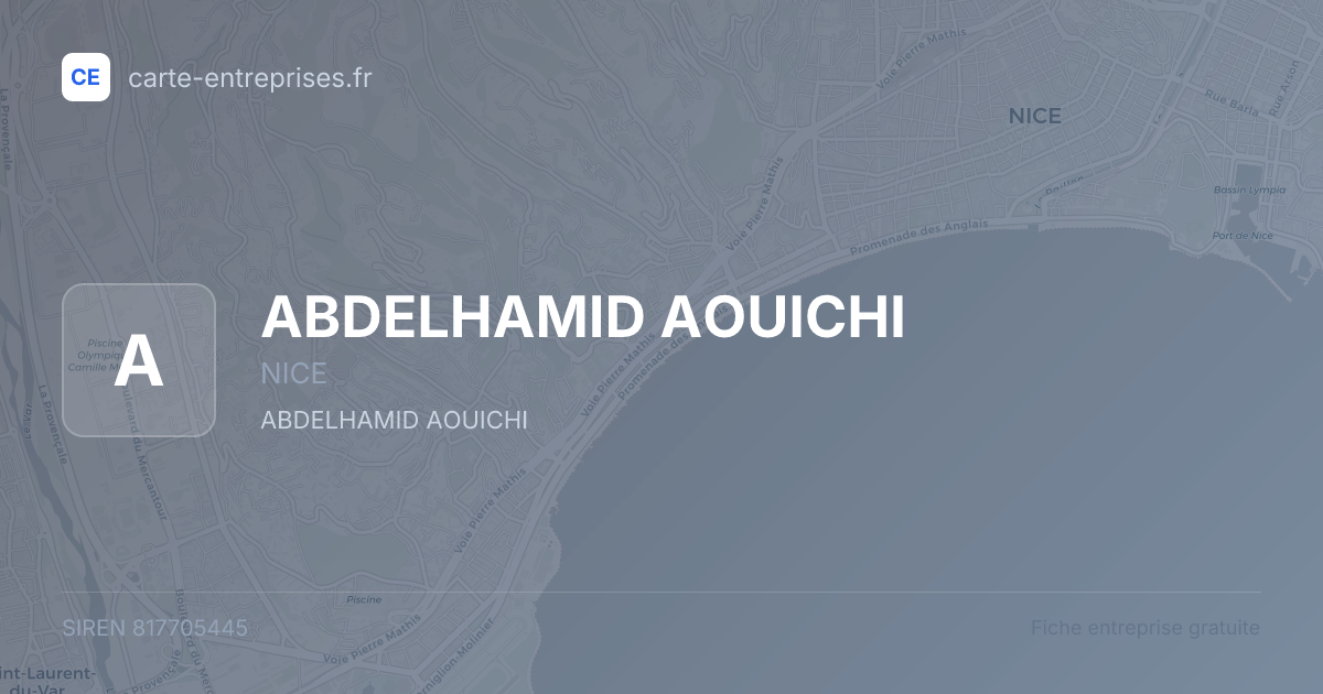 ABDELHAMID AOUICHI — 817705445 — fiche entreprise