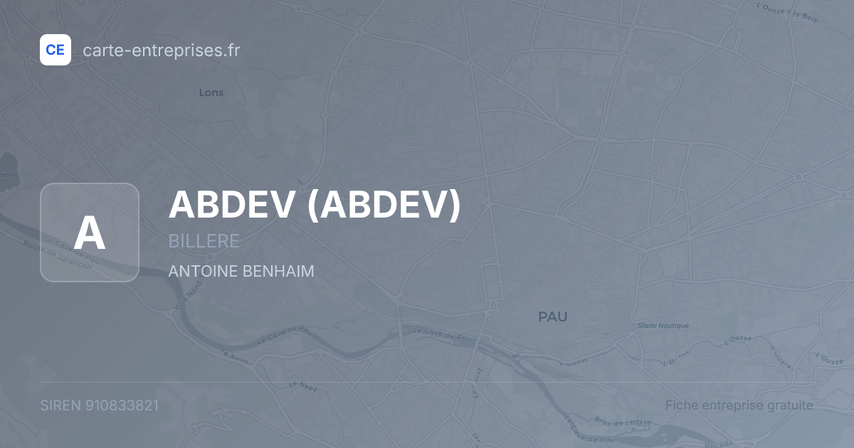 ABDEV — 910833821 — fiche entreprise