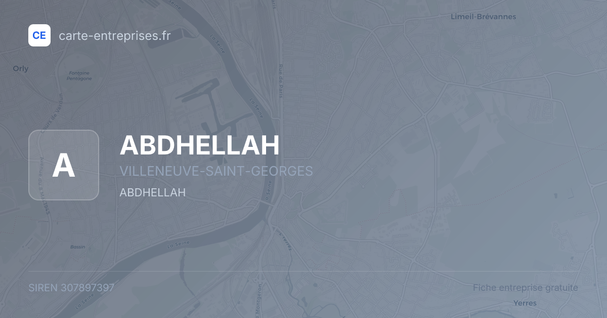 ABDHELLAH — 307897397 — fiche entreprise