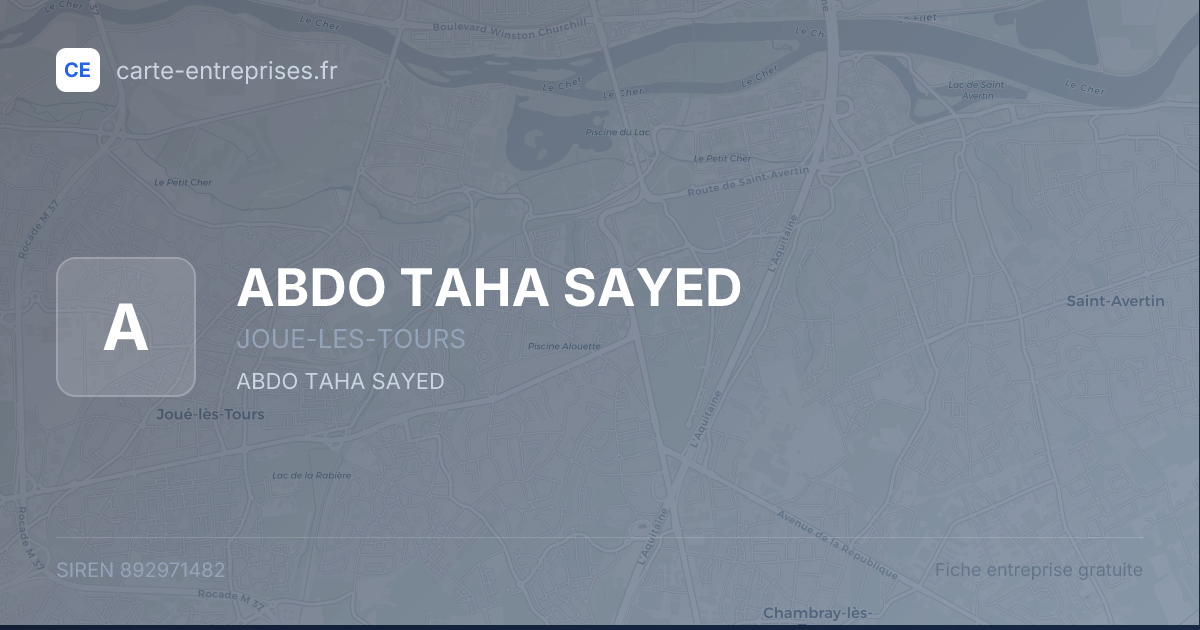 ABDO TAHA SAYED — 892971482 — fiche entreprise
