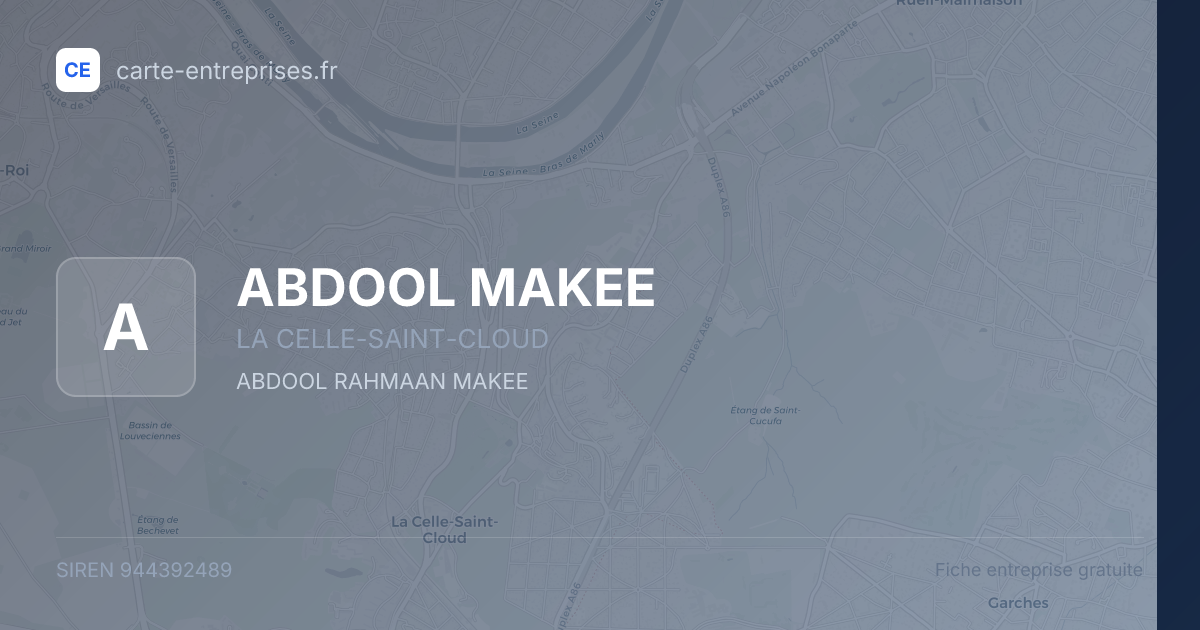 ABDOOL MAKEE — 944392489 — fiche entreprise