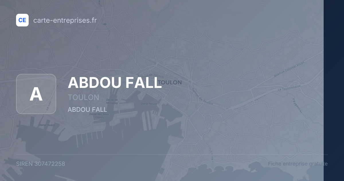 ABDOU FALL — 307472258 — fiche entreprise