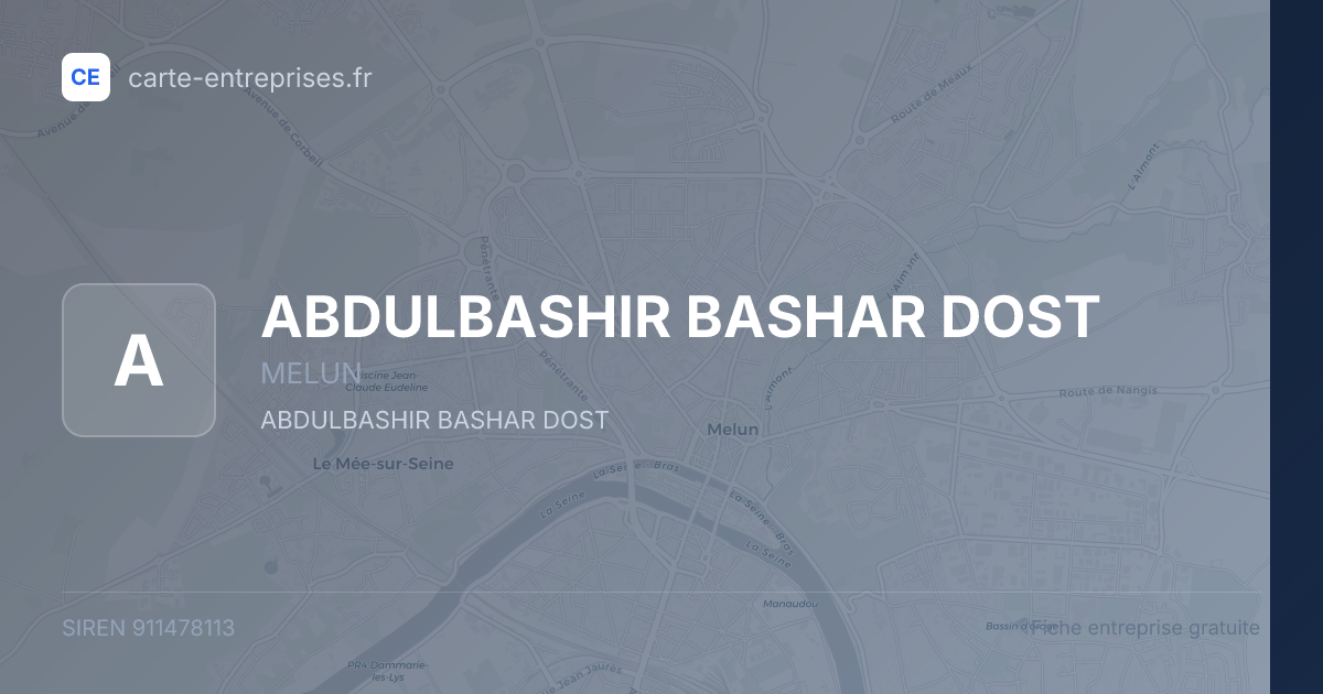 ABDULBASHIR BASHAR DOST — 911478113 — fiche entreprise