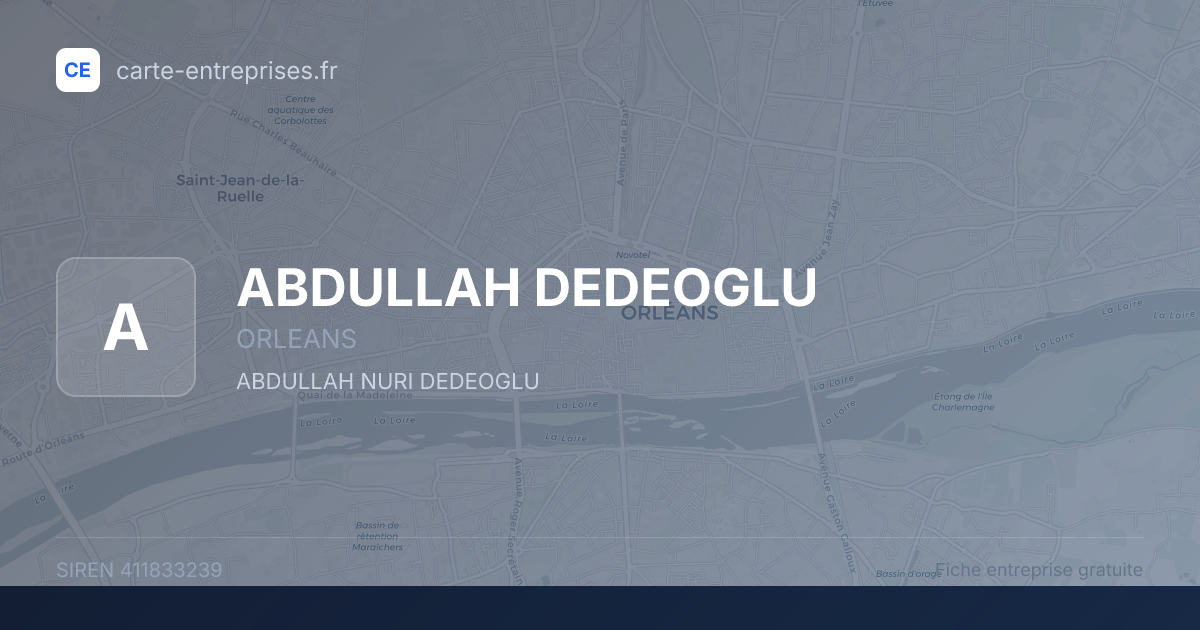 ABDULLAH DEDEOGLU — 411833239 — fiche entreprise