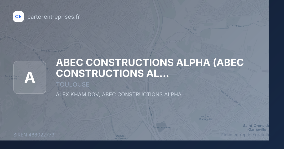 ABEC CONSTRUCTIONS ALPHA — 488022773 — fiche entreprise