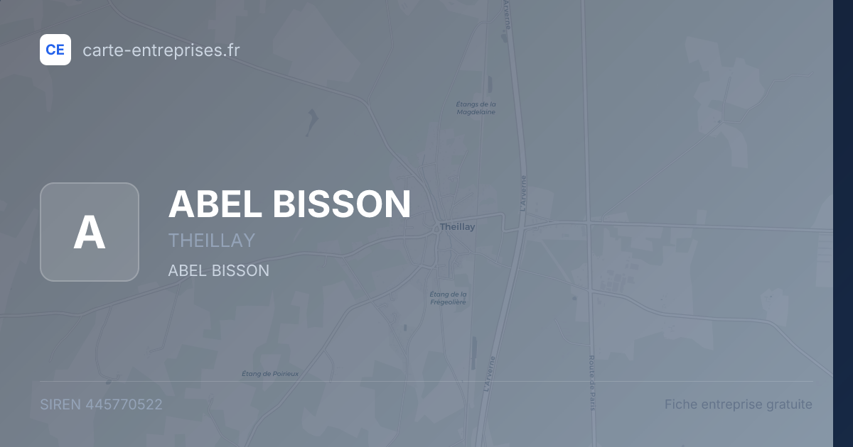 ABEL BISSON — 445770522 — fiche entreprise