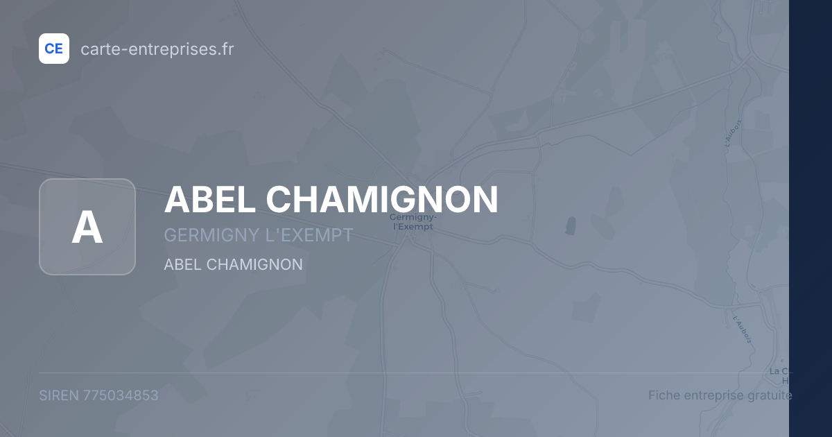 ABEL CHAMIGNON — 775034853 — fiche entreprise