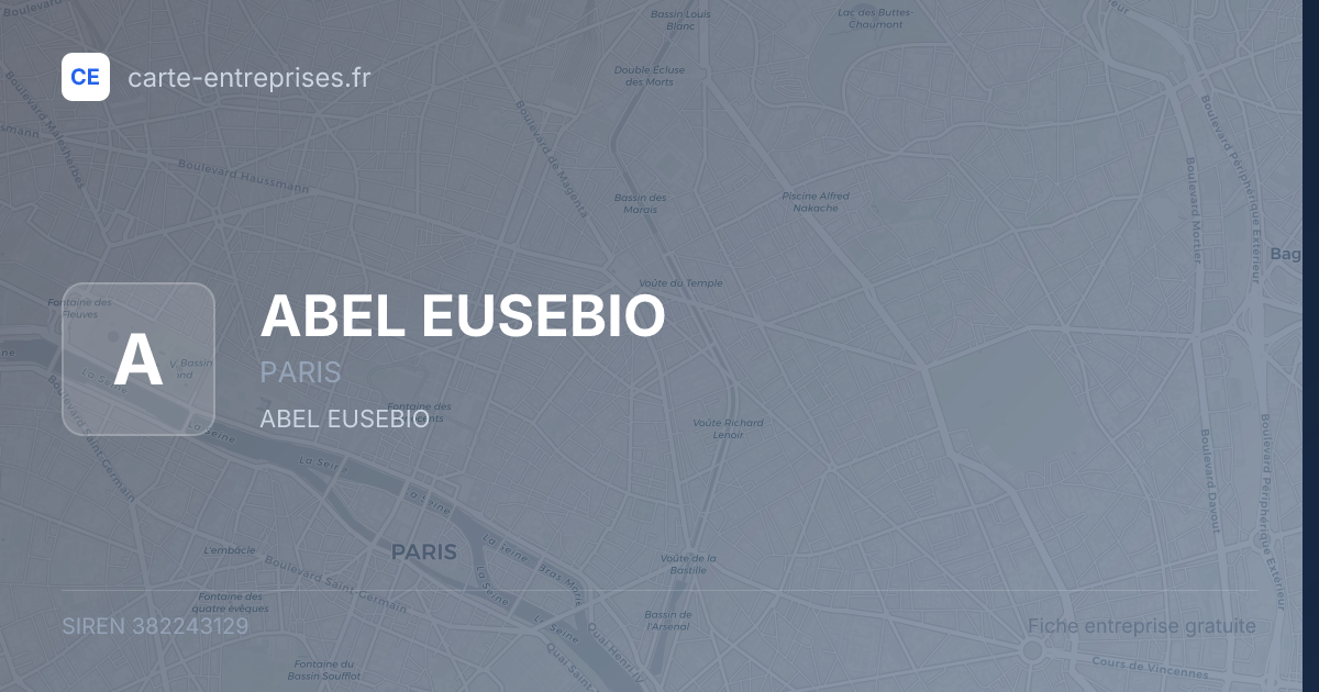 ABEL EUSEBIO — 382243129 — fiche entreprise