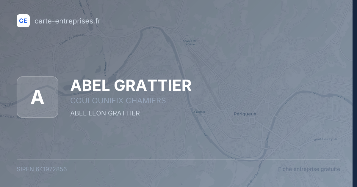 ABEL GRATTIER — 641972856 — fiche entreprise