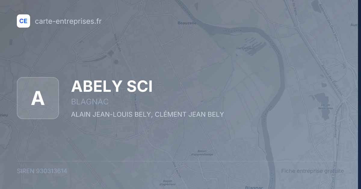 ABELY SCI — 930313614 — fiche entreprise