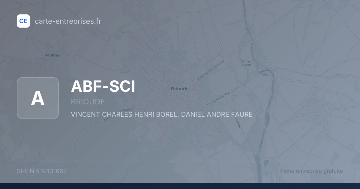 ABF-SCI — 519431662 — fiche entreprise
