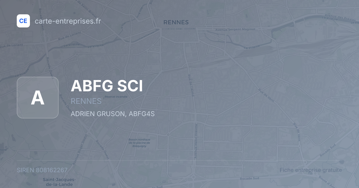 ABFG SCI — 808162267 — fiche entreprise