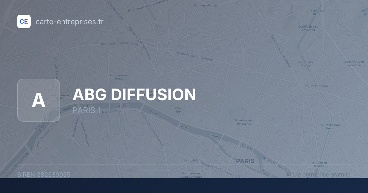 ABG DIFFUSION — 382539955 — fiche entreprise