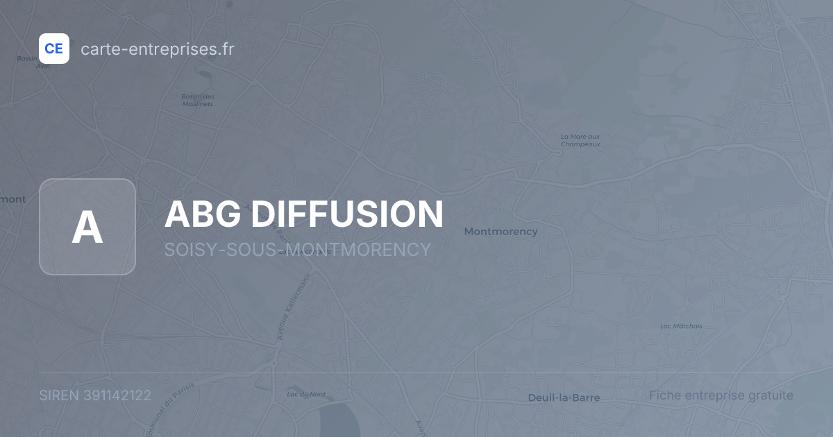 ABG DIFFUSION — 391142122 — fiche entreprise