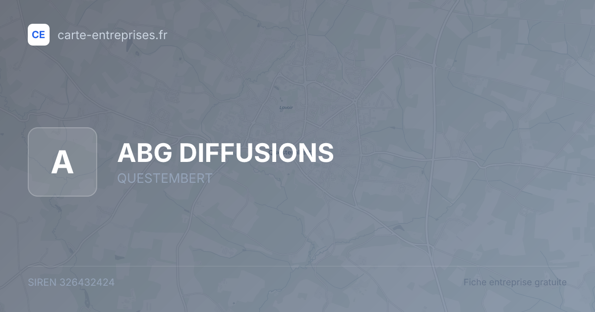 ABG DIFFUSIONS — 326432424 — fiche entreprise