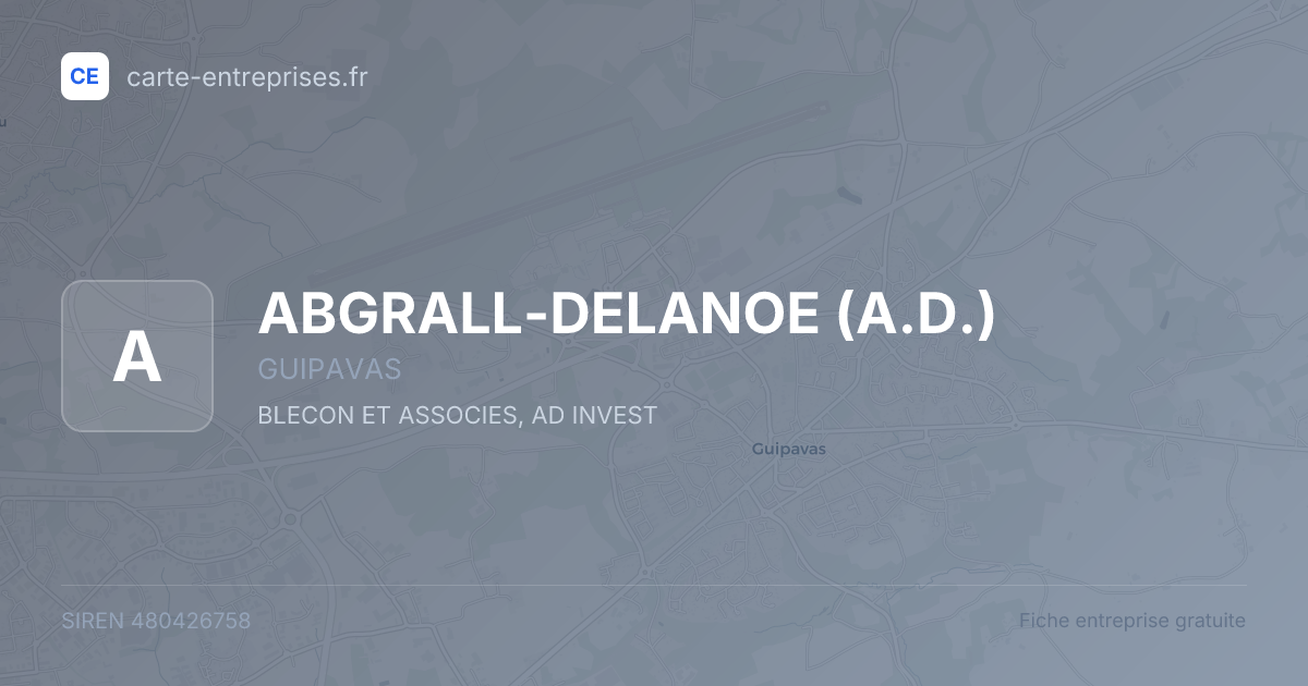 ABGRALL-DELANOE (A.D.) — 480426758 — fiche entreprise