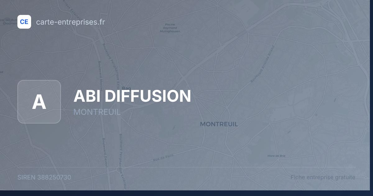 ABI DIFFUSION — 388250730 — fiche entreprise