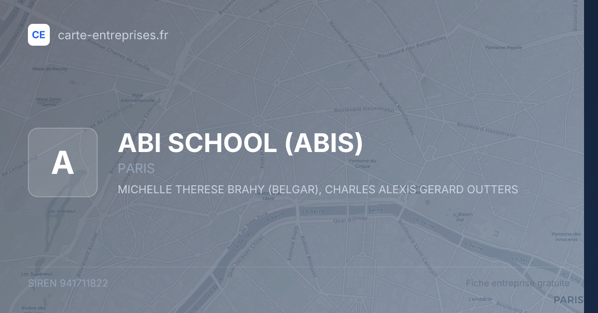 ABI SCHOOL (ABIS) — 941711822 — fiche entreprise
