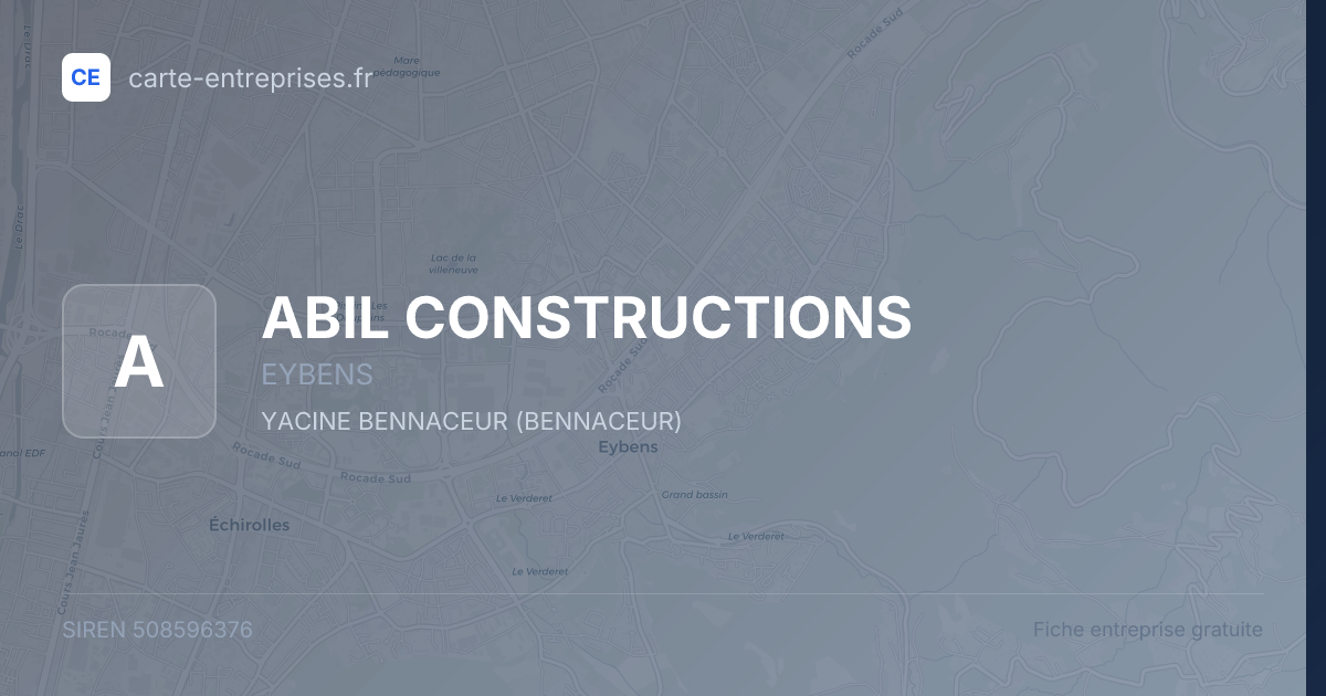 ABIL CONSTRUCTIONS — 508596376 — fiche entreprise