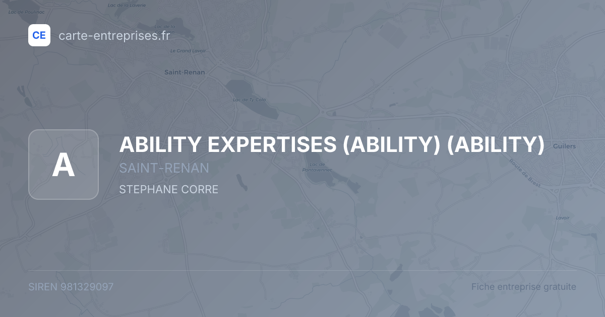 ABILITY EXPERTISES (ABILITY) (ABILITY) — 981329097 — fiche entreprise