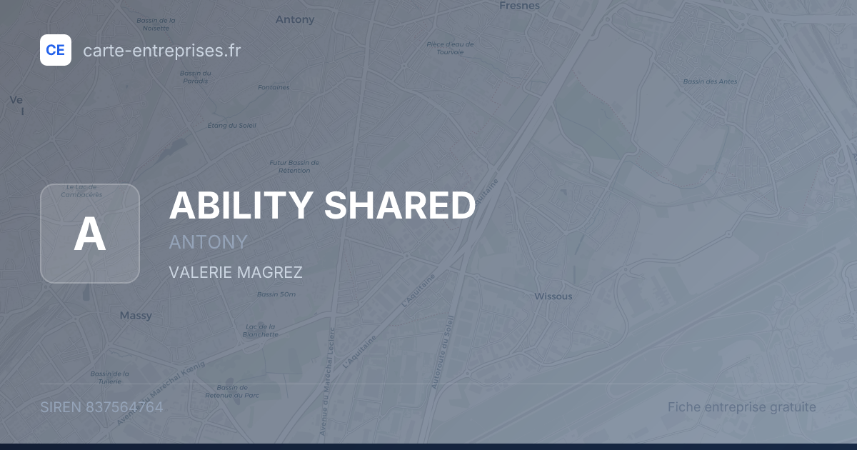 ABILITY SHARED — 837564764 — fiche entreprise