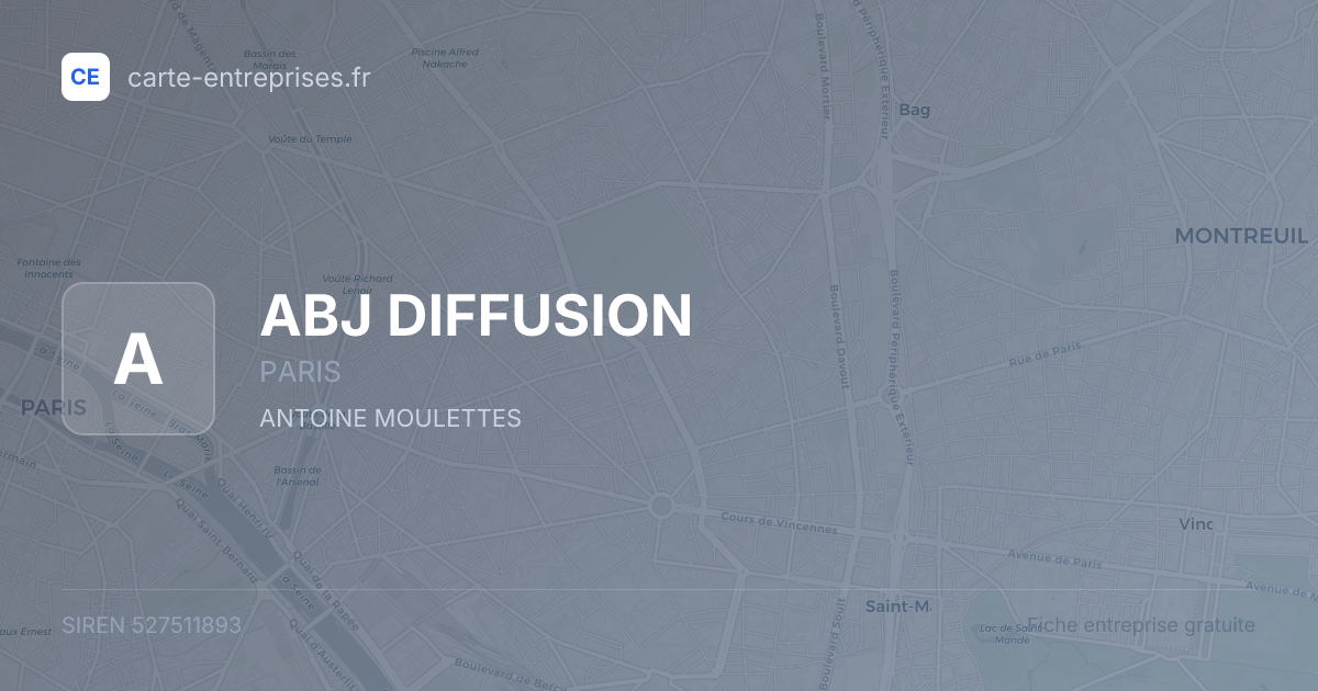ABJ DIFFUSION — 527511893 — fiche entreprise