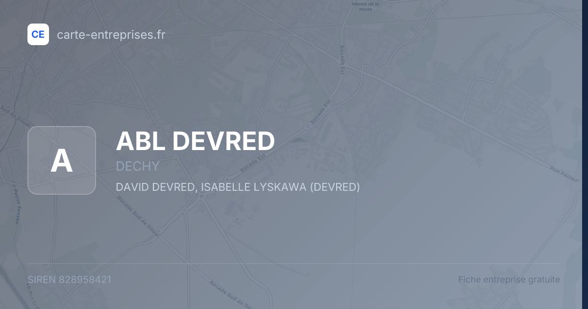 ABL DEVRED — 828958421 — fiche entreprise