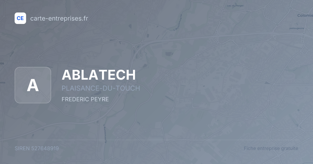 ABLATECH — 527648919 — fiche entreprise