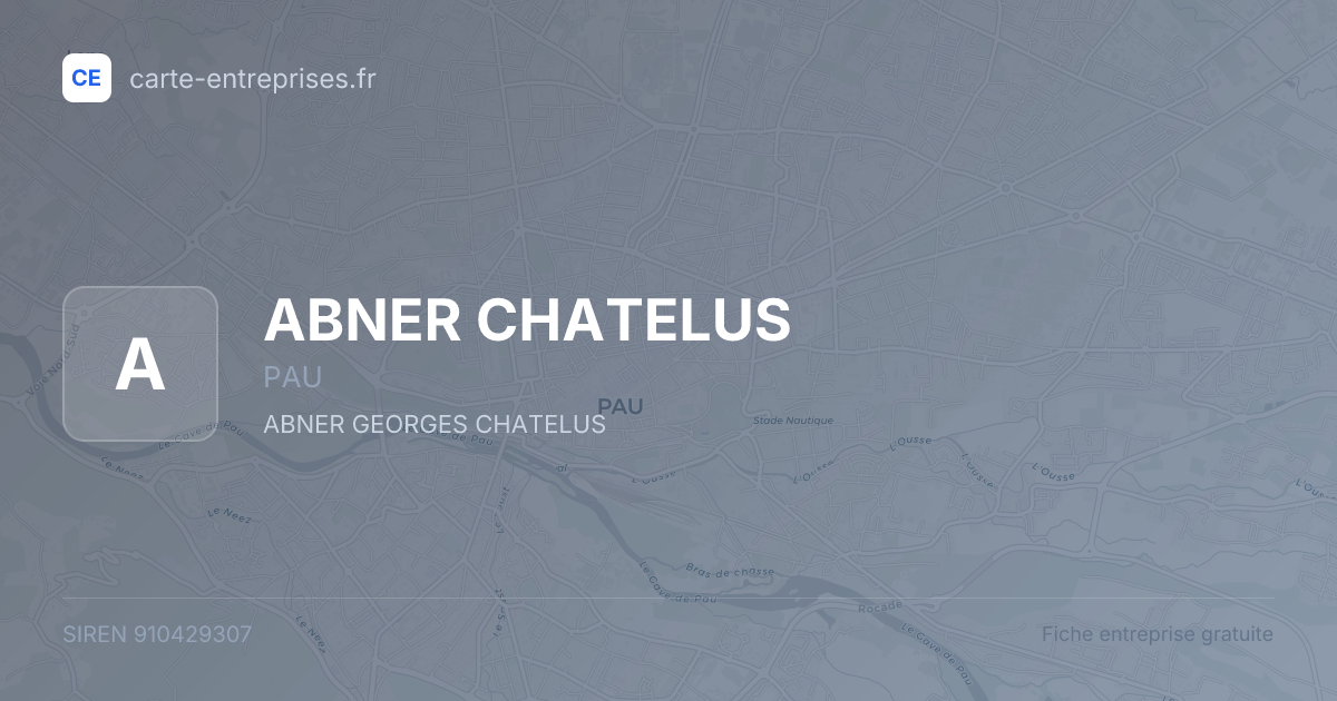 ABNER CHATELUS — 910429307 — fiche entreprise