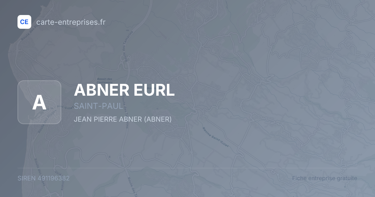 ABNER EURL — 491196382 — fiche entreprise