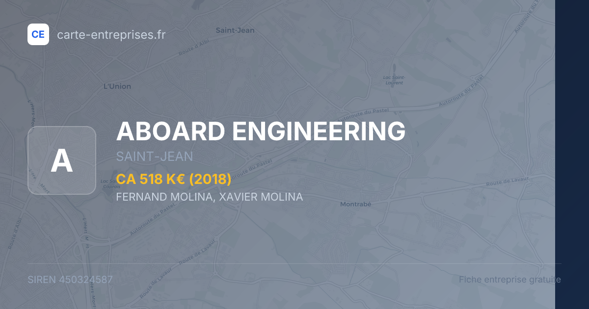 ABOARD ENGINEERING — 450324587 — fiche entreprise