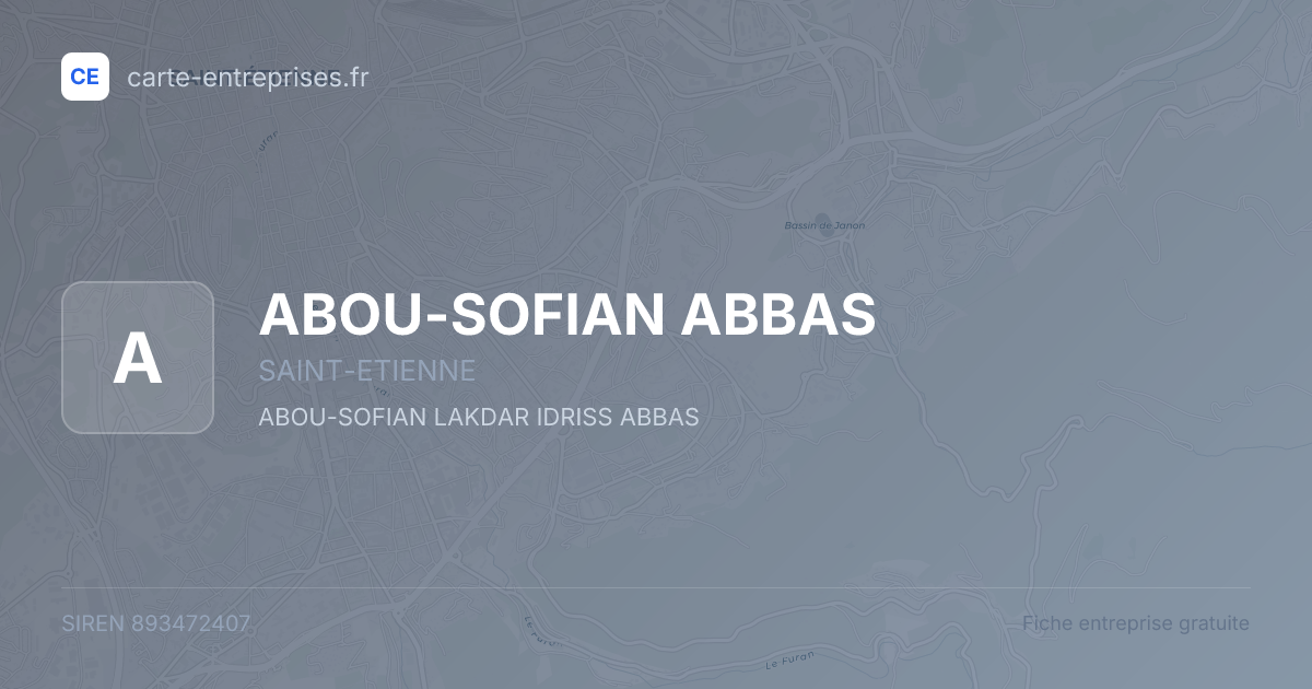 ABOU-SOFIAN ABBAS — 893472407 — fiche entreprise