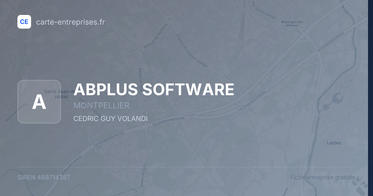 ABPLUS SOFTWARE — 488714387 — fiche entreprise