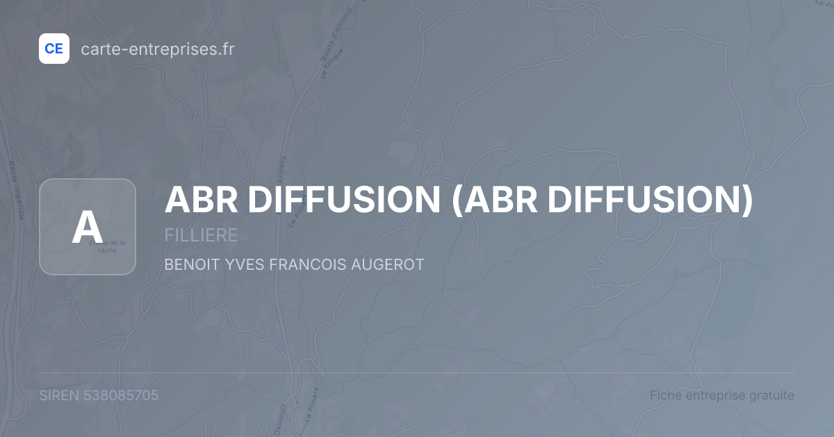 ABR DIFFUSION — 538085705 — fiche entreprise