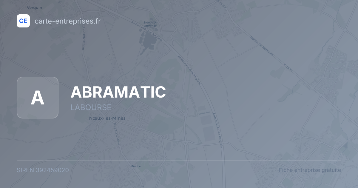 ABRAMATIC — 392459020 — fiche entreprise