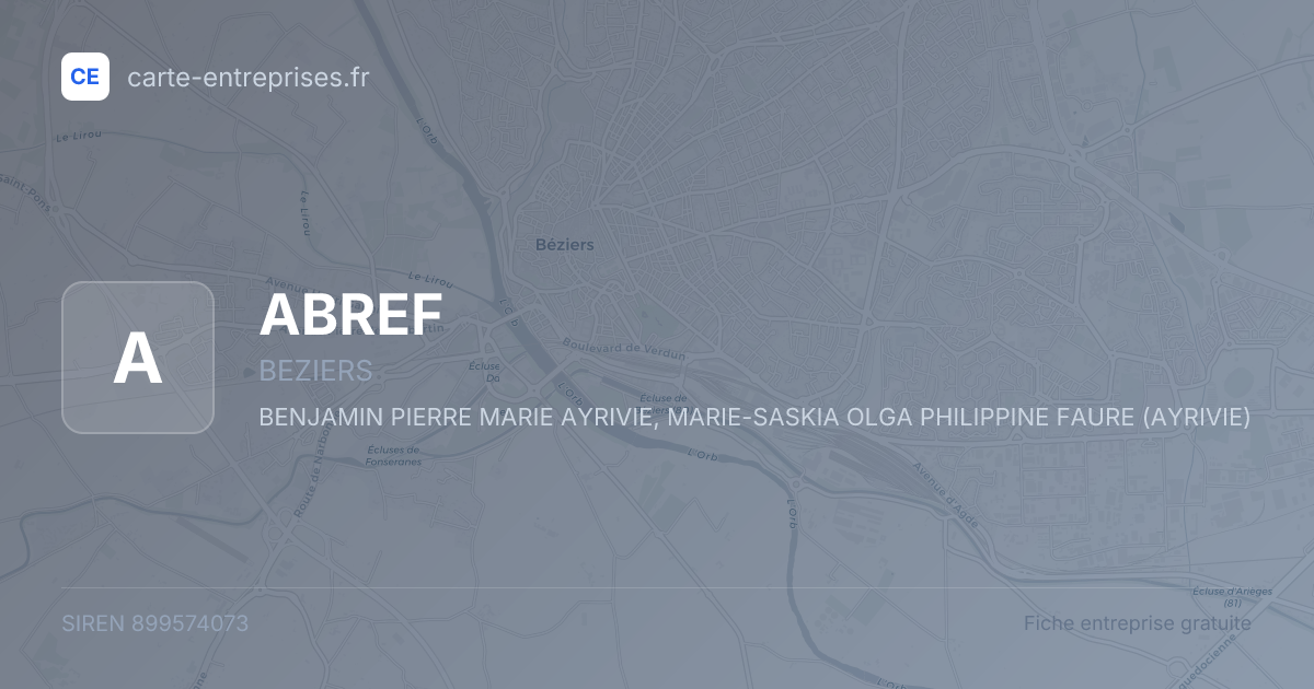ABREF — 899574073 — fiche entreprise