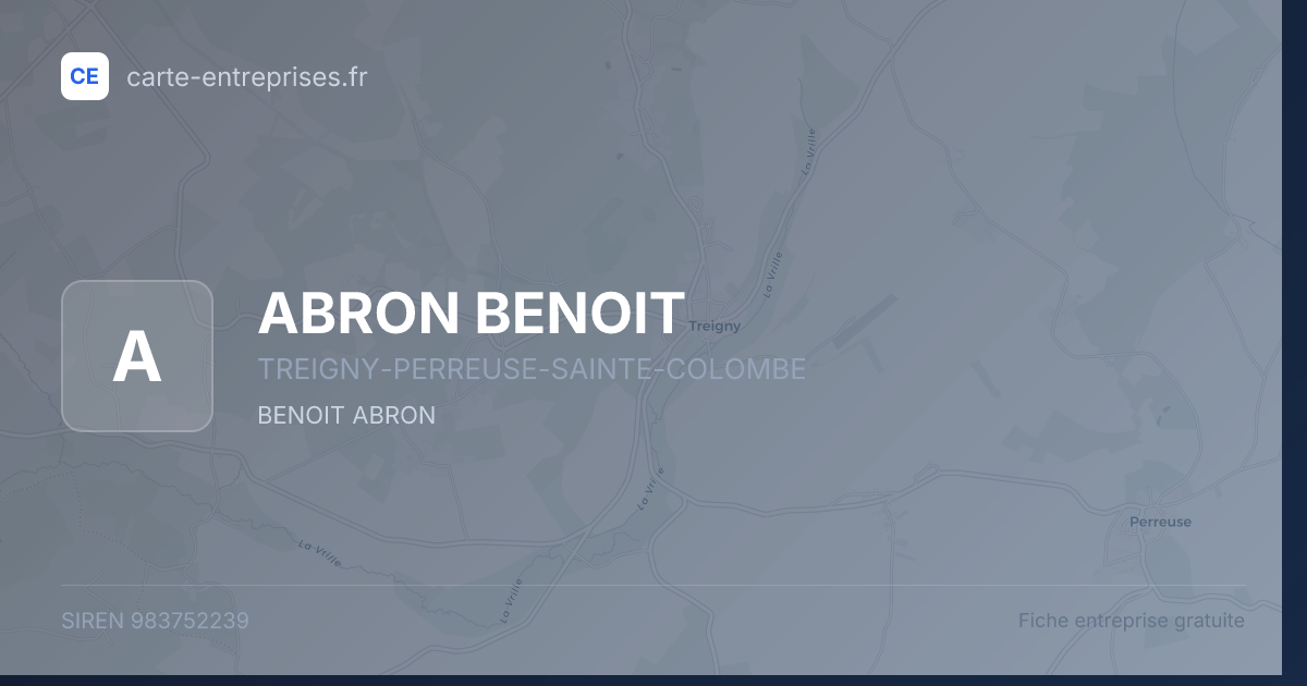 ABRON BENOIT — 983752239 — fiche entreprise