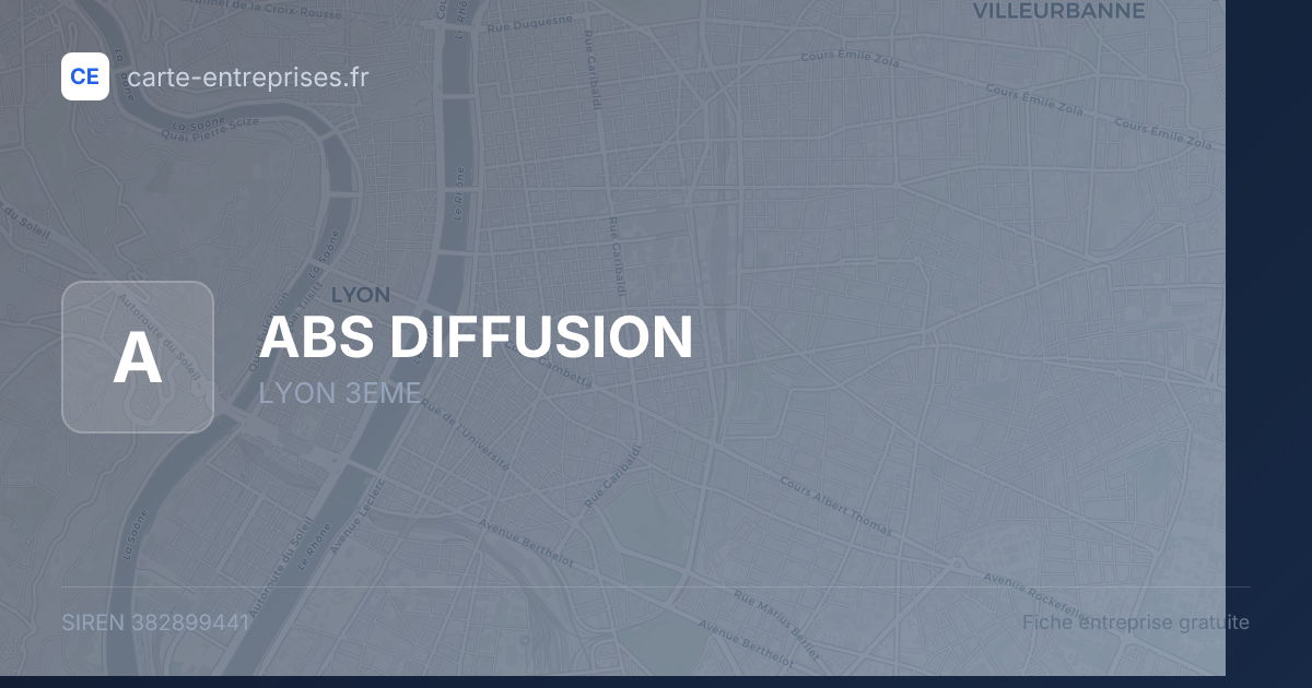 ABS DIFFUSION — 382899441 — fiche entreprise