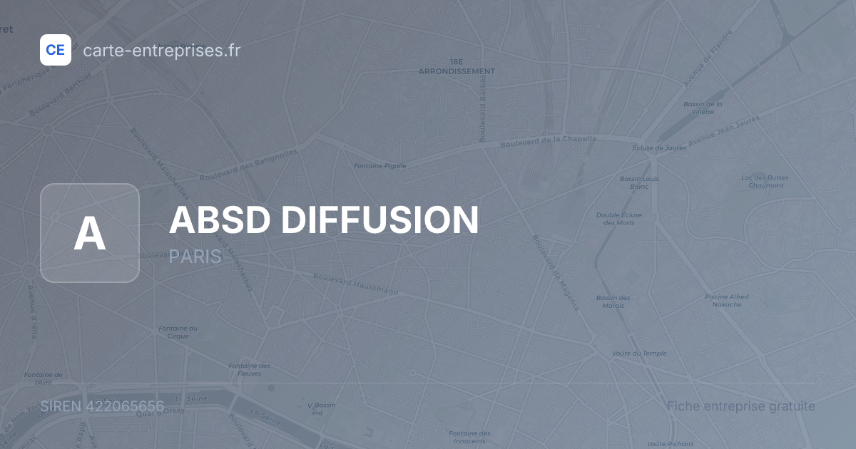 ABSD DIFFUSION — 422065656 — fiche entreprise