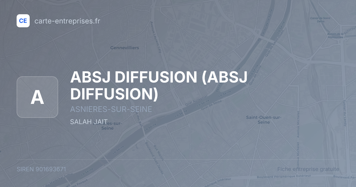 ABSJ DIFFUSION — 901693671 — fiche entreprise
