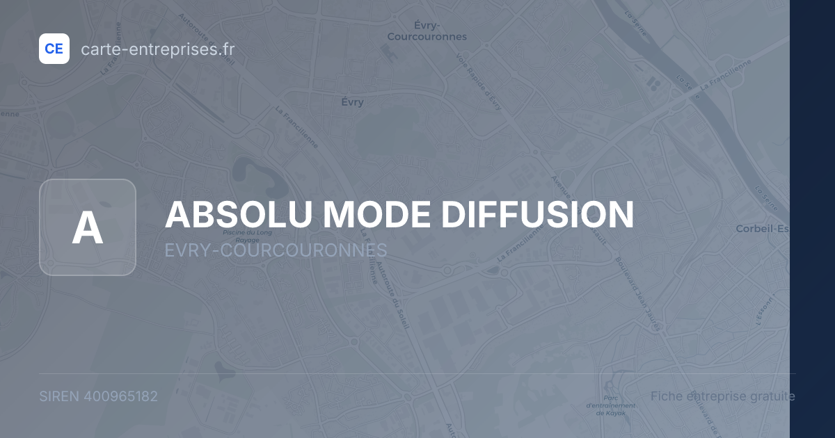 ABSOLU MODE DIFFUSION — 400965182 — fiche entreprise