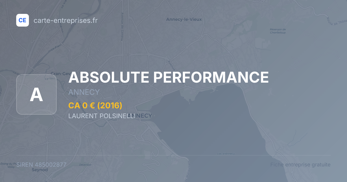ABSOLUTE PERFORMANCE — 485002877 — fiche entreprise